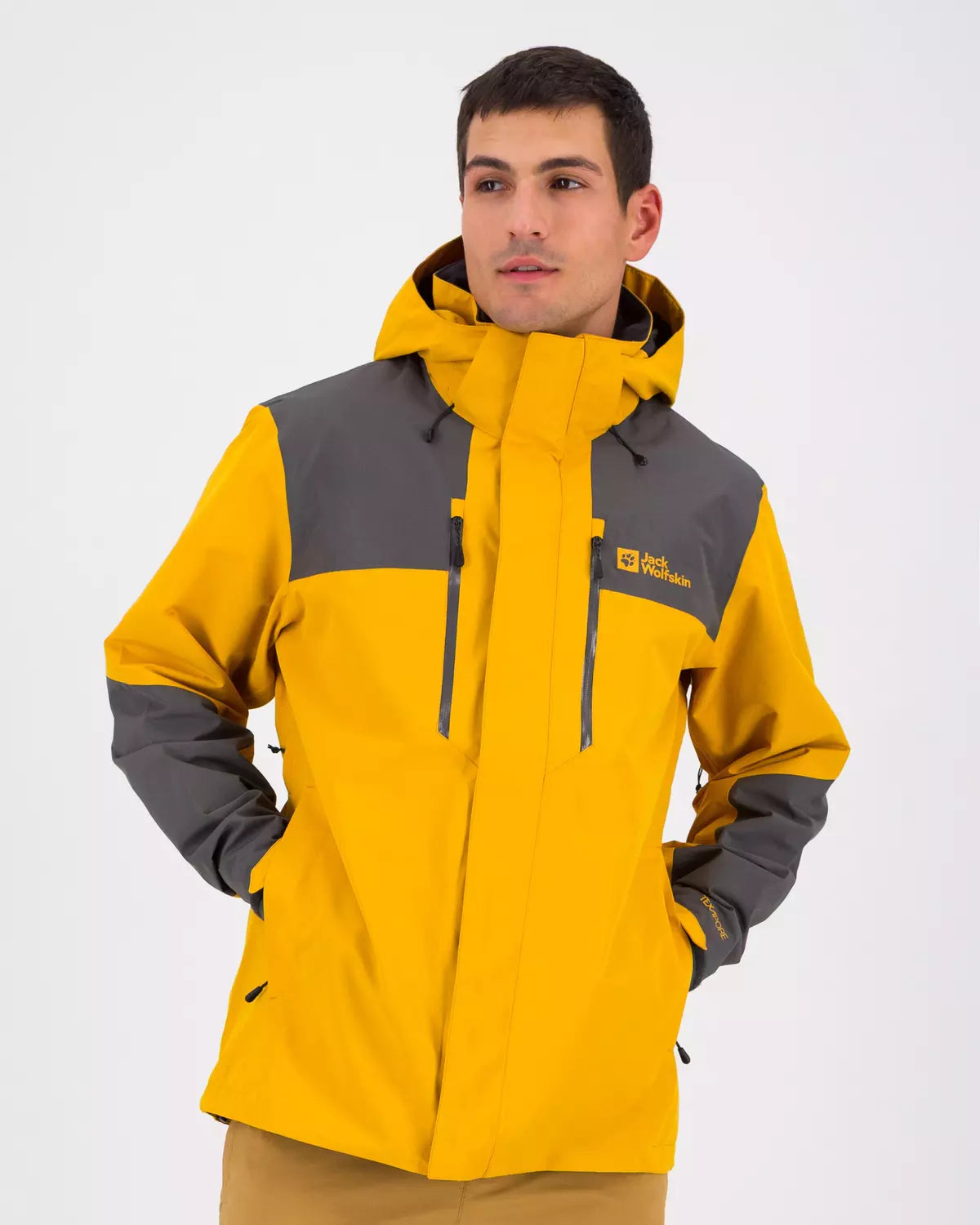 JACK WOLFSKIN MEN’S JASPER 2-LAYER RAIN JACKET