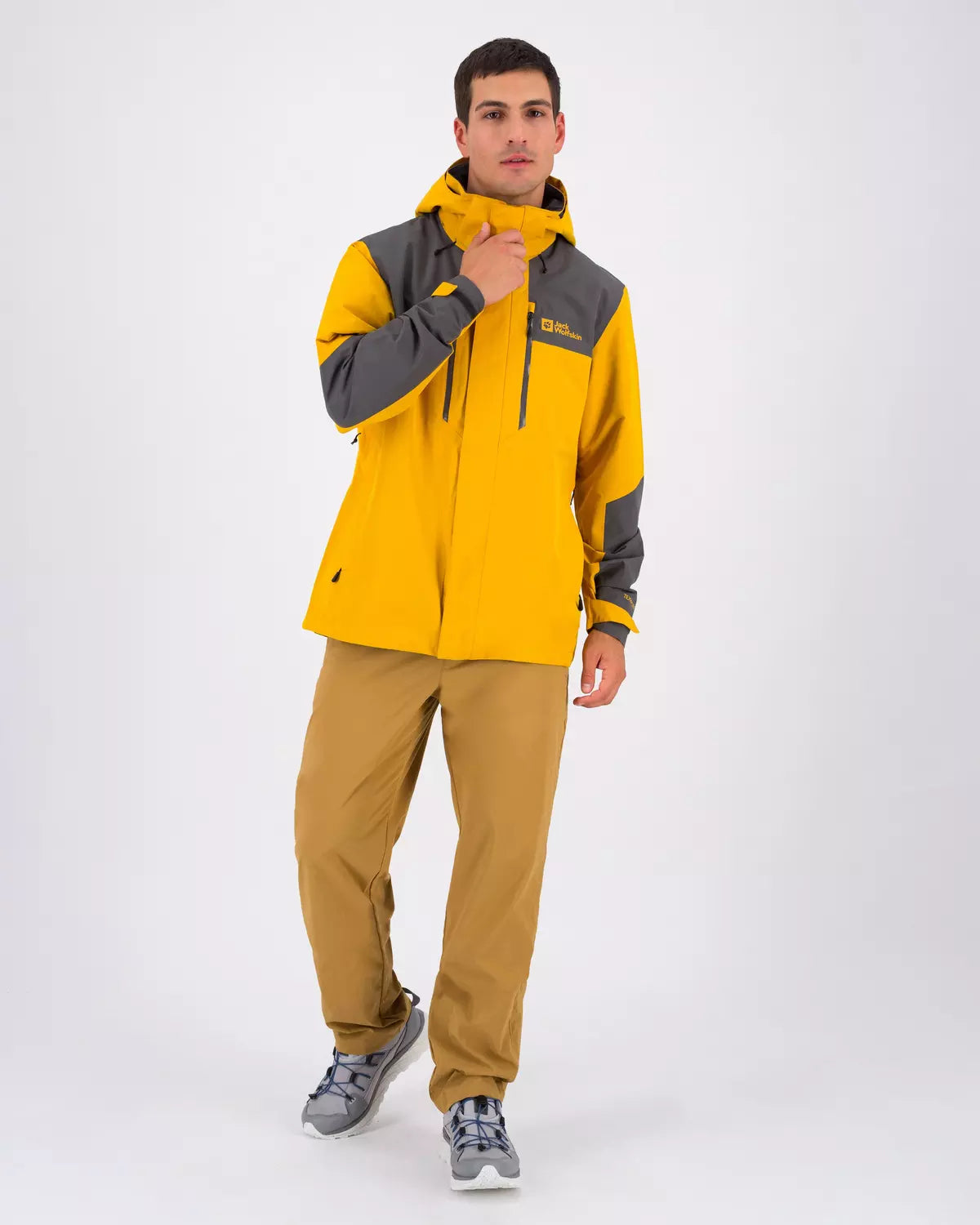 JACK WOLFSKIN MEN’S JASPER 2-LAYER RAIN JACKET